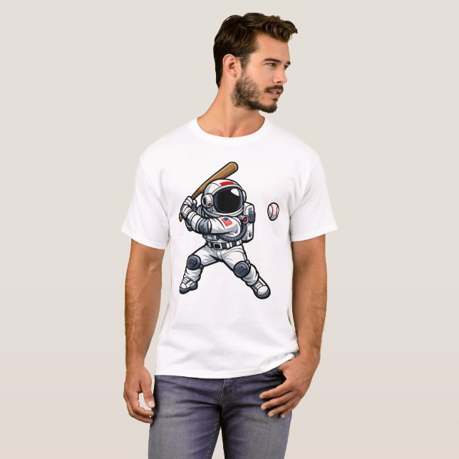Camiseta Basebol Astronauta (Frente Completa)