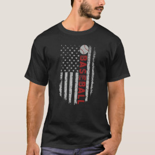 Camiseta Basebol Com Bandeira Dos EUA Para Basebol Patrióti