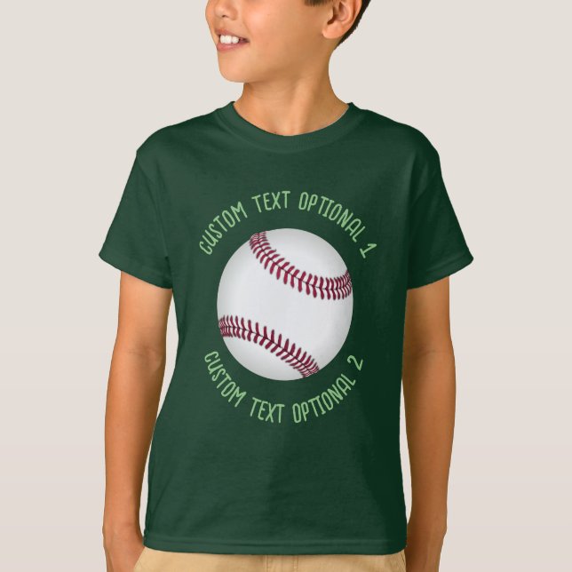 Camiseta Basebol Com Texto (Frente)