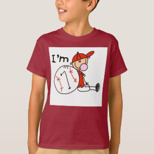 Camiseta Basebol de Menino Eu Tenho 7 Anos
