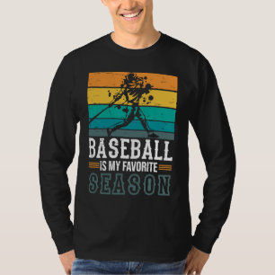 Camiseta Basebol É Meu Jogo De Taco Da Temporada Favorito P