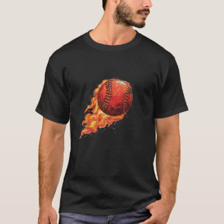 Camiseta Basebol em Chamas 