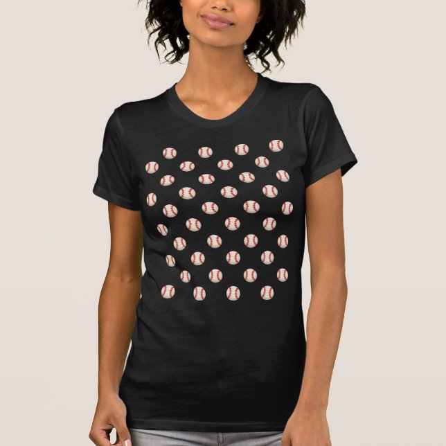 Camiseta Basebol Feminino Preto (Frente)