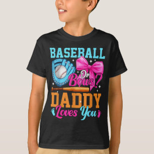 Camiseta Basebol Ou Arcos Seu Papai Ama Você Revelação De G