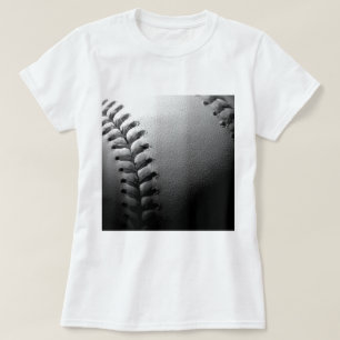 Camiseta Basebol Preto e Branco Fechado
