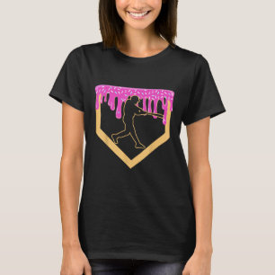 Camiseta Basebol Sorvete de Placa Inicial de Beisebol