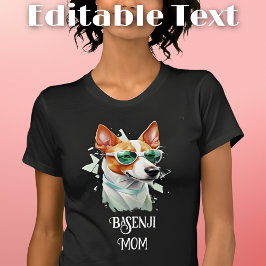 Camiseta Basenji Dog Mamãe Sunvidles