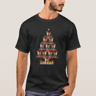 Camiseta Basenji Dog Xmas Tree Lighting Basenji Natal T