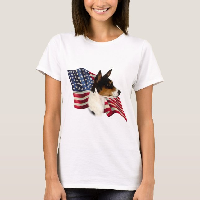 Camiseta Basenji Flag (Frente)
