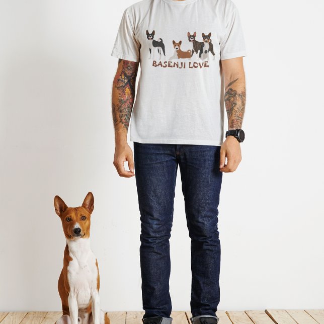 Camiseta Basenji Hound Love Dog Breed (Criador carregado)