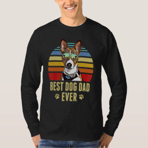 Camiseta Basenji Melhor Pai De Cachorro Alguma Vez Retro Su