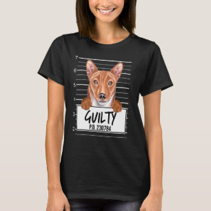 Camiseta Basenji Mugshot Guilty Dog