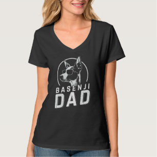 Camiseta Basenji Pai Dog Ownership dá aos homens um Pai eng