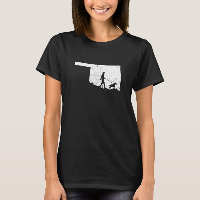 Camiseta Basenji Walking Oklahoma Dog (Frente)
