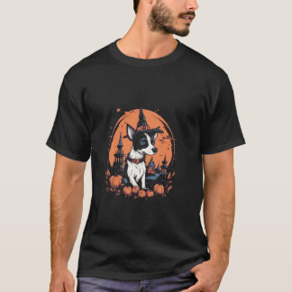 Camiseta Basenji Witeen Halloween Cachorro Sobrelotado Pu
