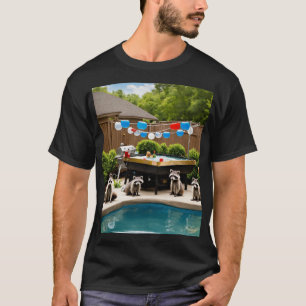 Camiseta Bash do Dia do Trabalho da Família Raccoon"