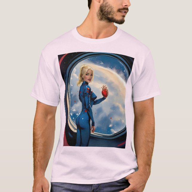 Camiseta Básica "Amor, à Lua e Volta" (Frente)