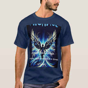 Camiseta Básica Azul Anjo Michel por Zazzle