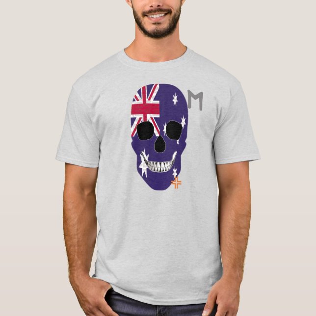 Camiseta básica B2 da HANDSKULL Austrália (Frente)