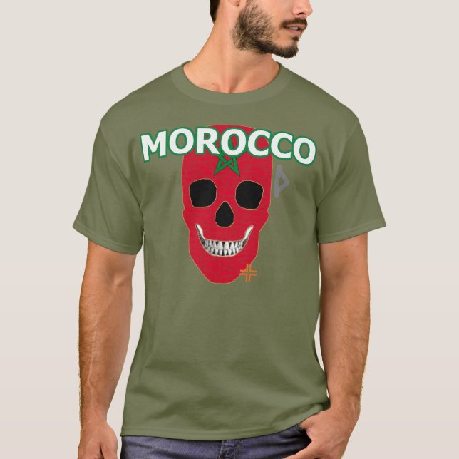 Camiseta básica B2 HANDSKULL Marrocos (Frente)