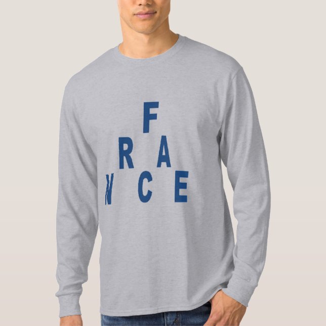 Camiseta básica cinza FRANCE BLUE (Frente)