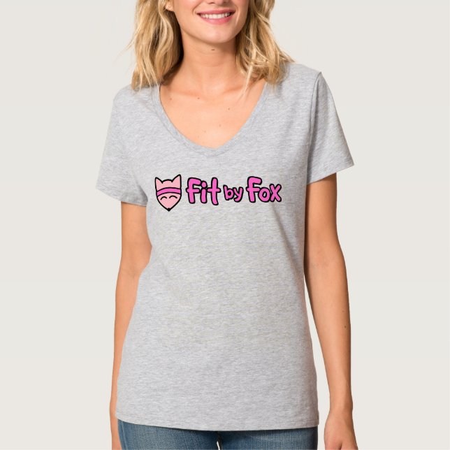 Camiseta Básica com Decote em V FitbyFox Fundament (Frente)