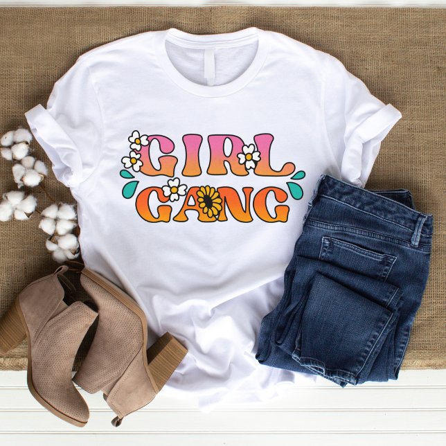 Camiseta básica da Mulher Gangue dos Retro 70 (Criador carregado)