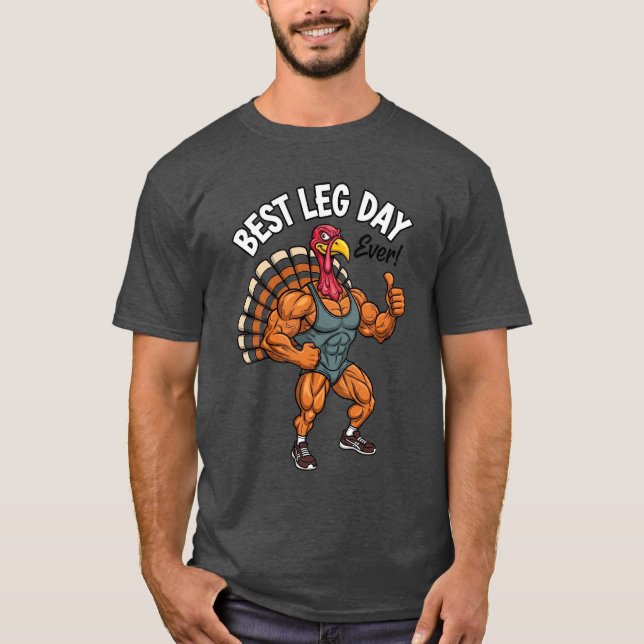 Camiseta Básica Dark de Dia de Ação de Graças (Frente)