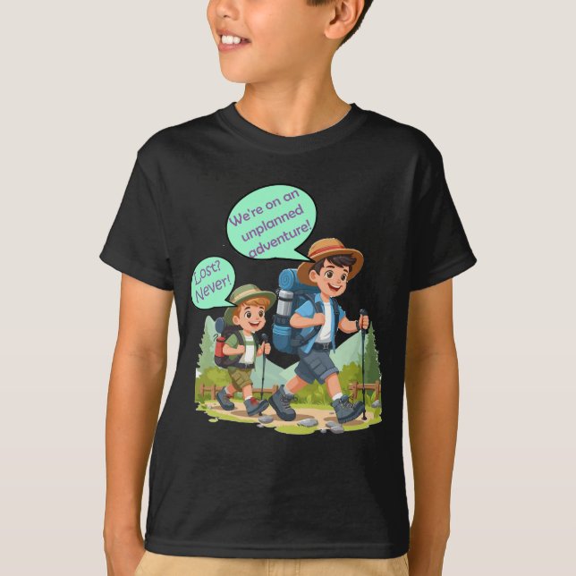 Camiseta Básica das Crianças de Aventura (Frente)