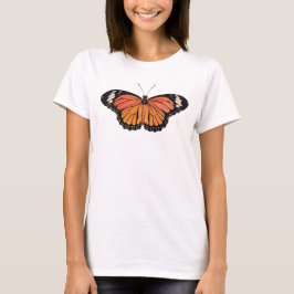 Camiseta Básica das Mulheres da Borboleta Monarch