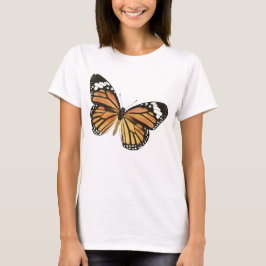Camiseta Básica das Mulheres da Borboleta Monarch