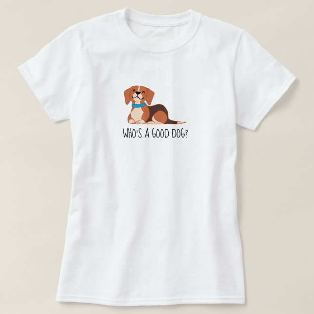 Camiseta Básica das Mulheres de Cão Bom (Frente do Design)