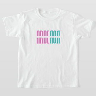 Camiseta Básica das Raparigas Arberor - Design Grá