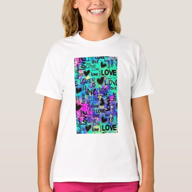 Camiseta Básica Das Raparigas - Confortável Todos  (Frente)