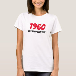 Camiseta básica de 1960 para mulheres
