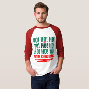 Camiseta básica de 3/4 Capas Raglan de natal