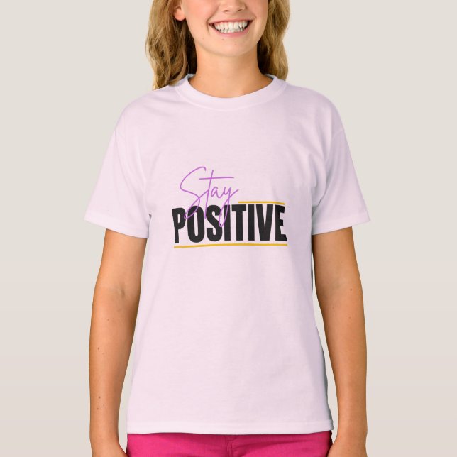 Camiseta Básica de Algodão Macio para Meninas (Frente)