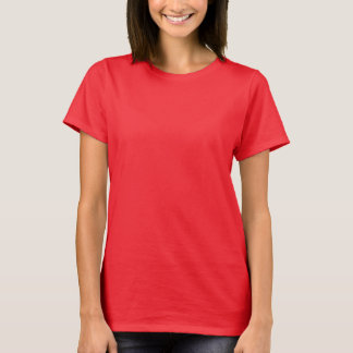 Camiseta básica de algodão vermelho profundo, de u