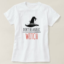 Camiseta Básica de Bruxa de Halloween