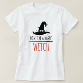 Camiseta Básica de Bruxa de Halloween