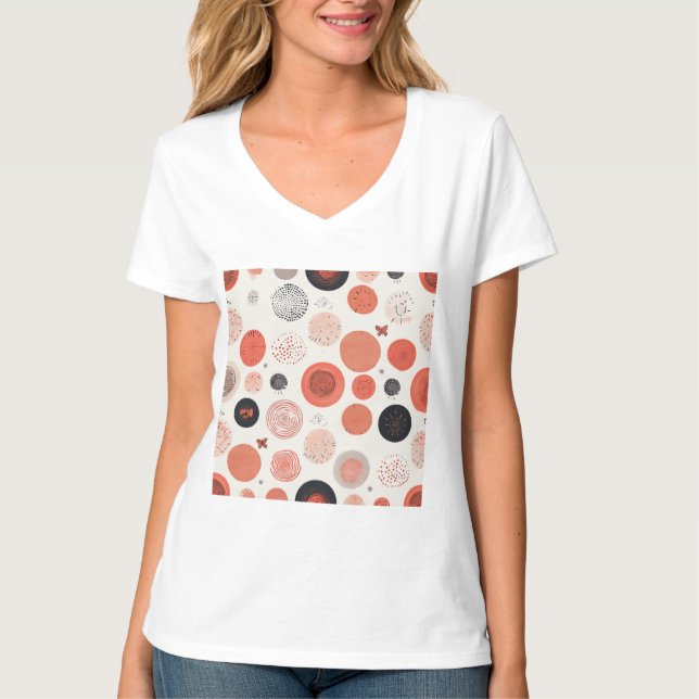 Camiseta básica de camiseta-do-pescoço-feminino (Frente)