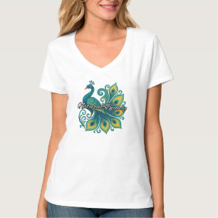 Camiseta básica de camiseta-do-pescoço-feminino