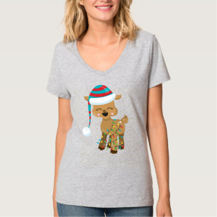 Camiseta básica de camiseta-do-pescoço-feminino