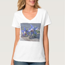 Camiseta básica de camiseta-do-pescoço-feminino