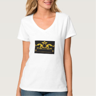 Camiseta básica de camiseta-do-pescoço-feminino