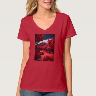 Camiseta básica de camiseta-do-pescoço-feminino