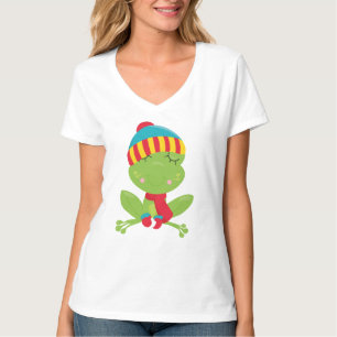 Camiseta básica de camiseta-do-pescoço-feminino