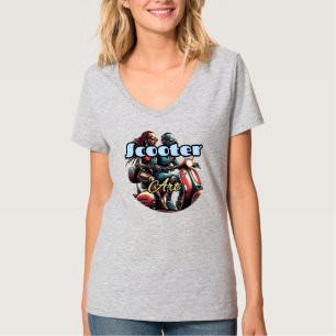Camiseta básica de camiseta-do-pescoço-feminino