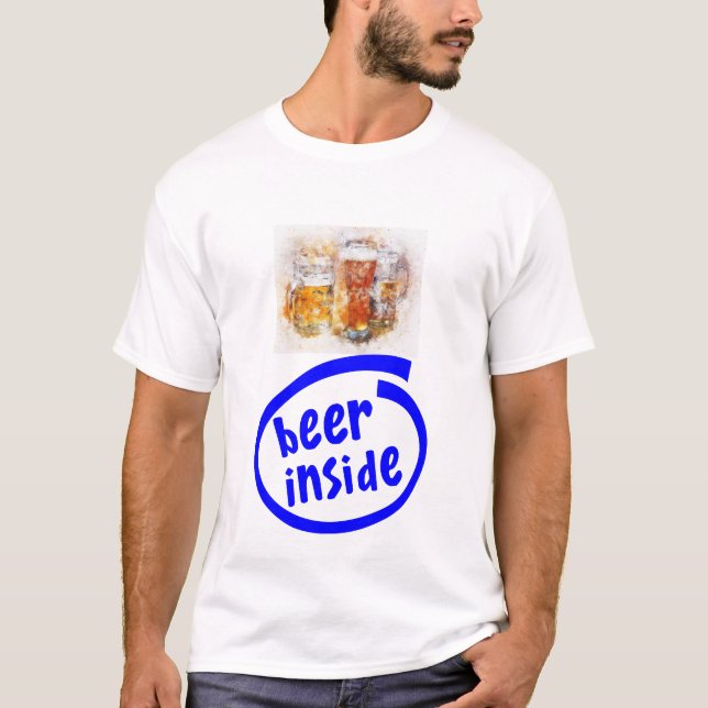 Camiseta básica de design de cerveja (Frente)
