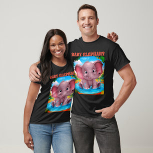 Camiseta básica de elefante para bebês de homens